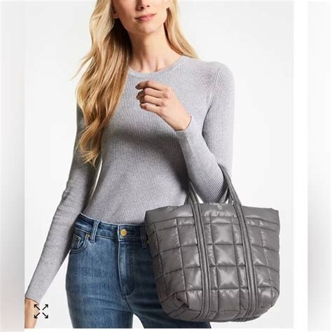 michael kors stirling small grab tote|MICHAEL Michael Kors Stirling Small Quilted Tote Bag.